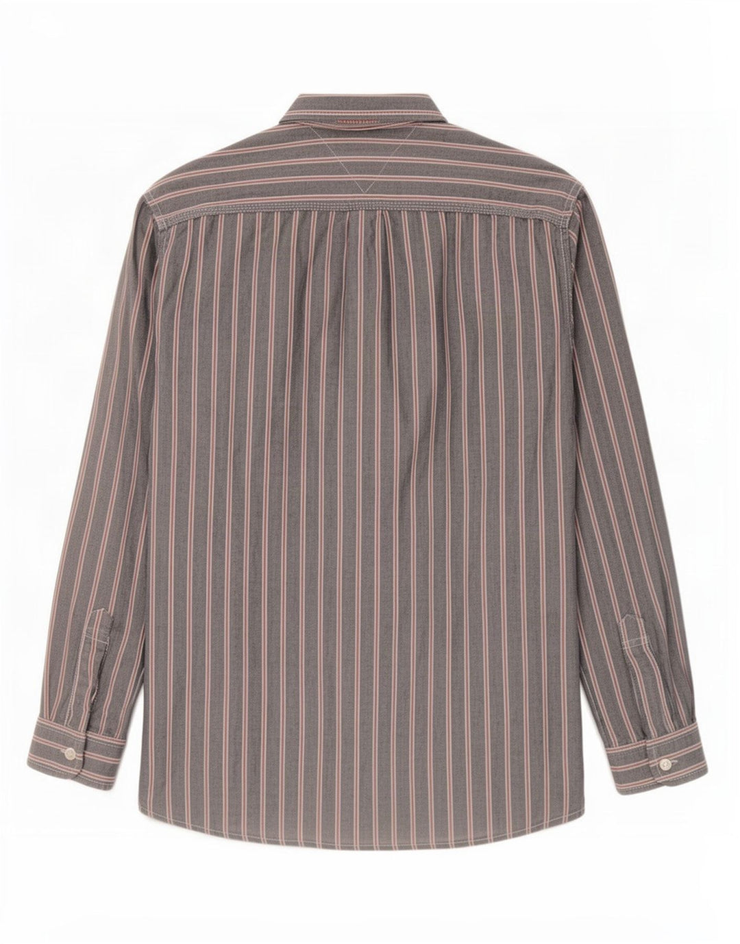 Camicia da uomo Tommy Hilfiger in cotone gessato grigio medio