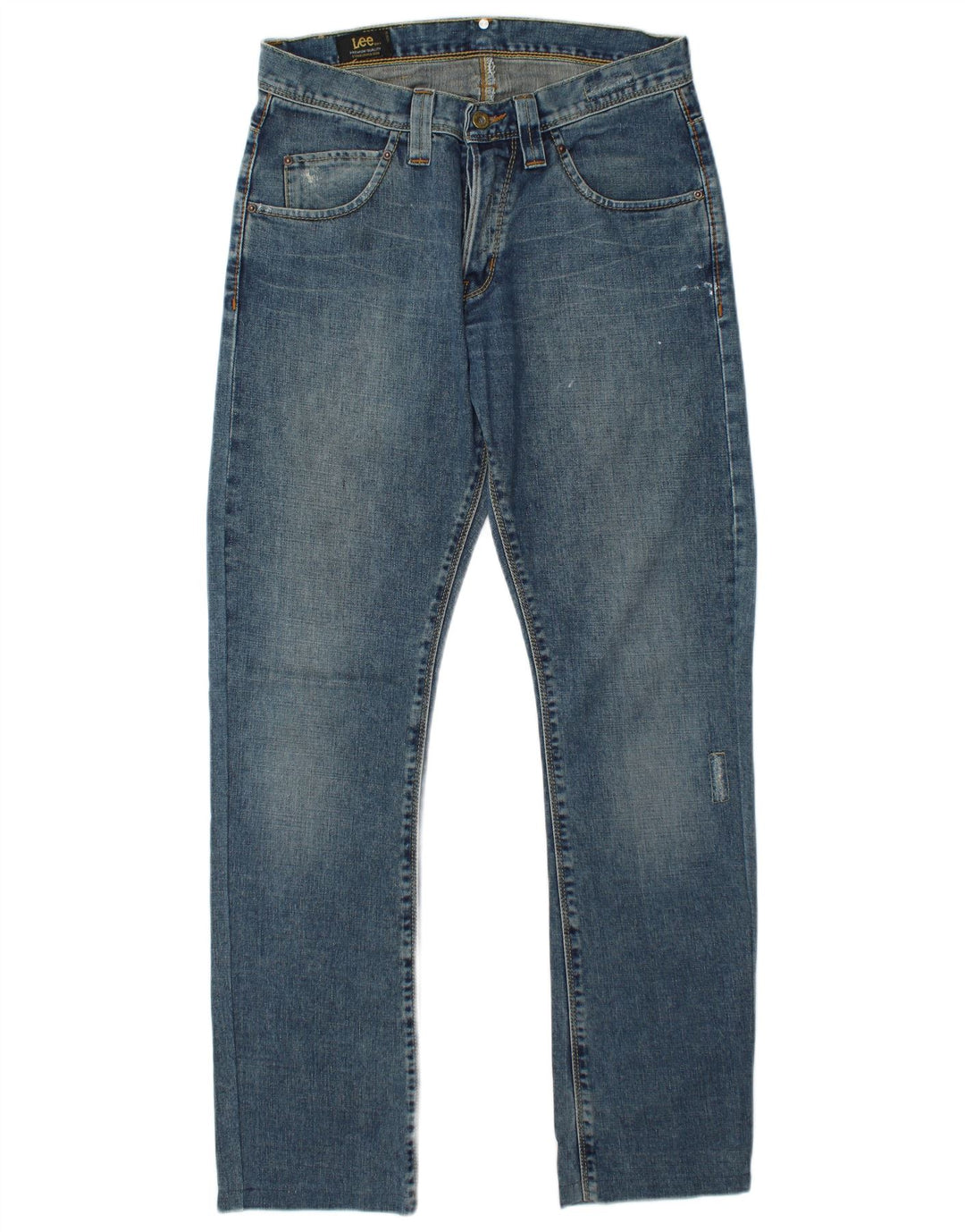 Jeans dritti invecchiati Roscoe da uomo LEE W30 L34 cotone blu