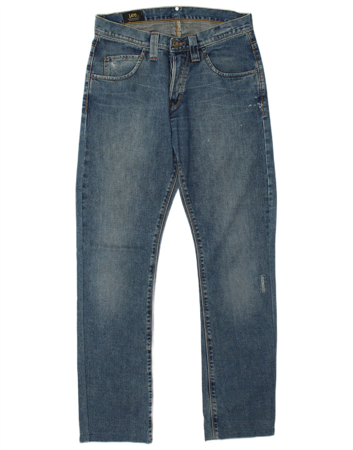 Jeans dritti invecchiati Roscoe da uomo LEE W30 L34 cotone blu
