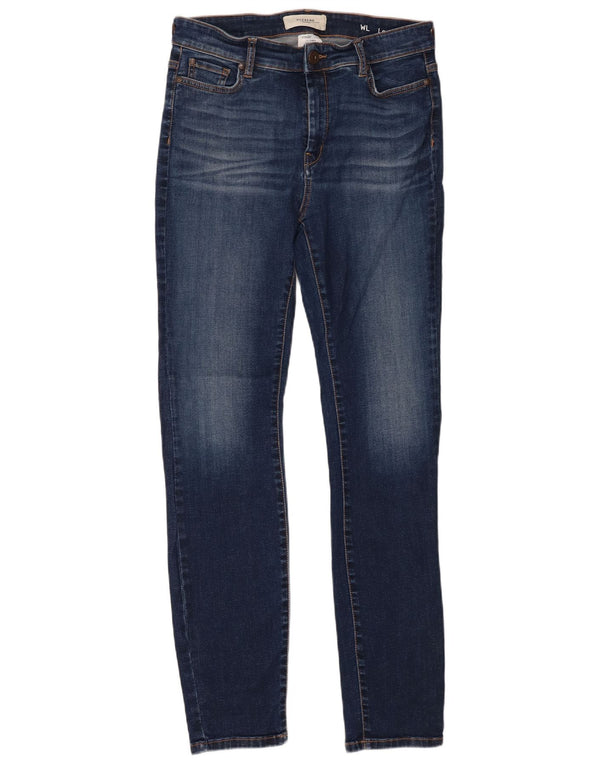 Jeans skinny legging da donna Max Mara UK 16 Large W36 L31 Cotone blu navy
