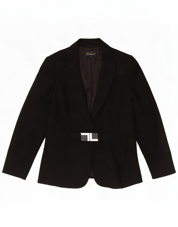 Luisa Spagnoli Giacca blazer da donna IT 46 Large Nero Poliestere