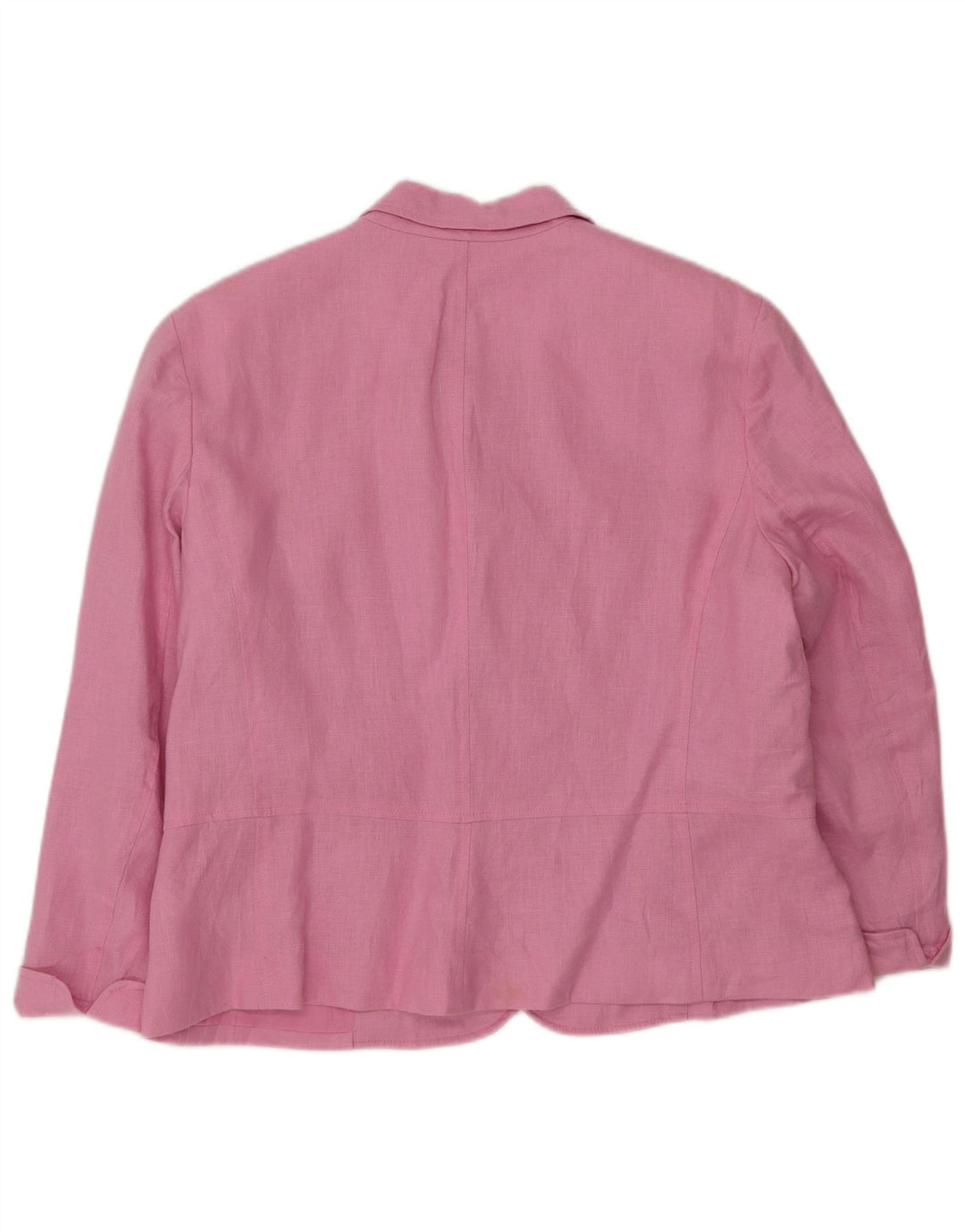 Giacca blazer da donna a 4 bottoni con maniche a 3/4 Chaps UK 18 XL Lino rosa
