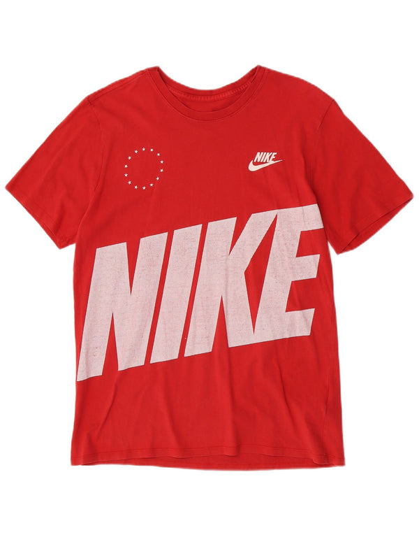 T-shirt grafica da uomo Nike Top grande in cotone rosso