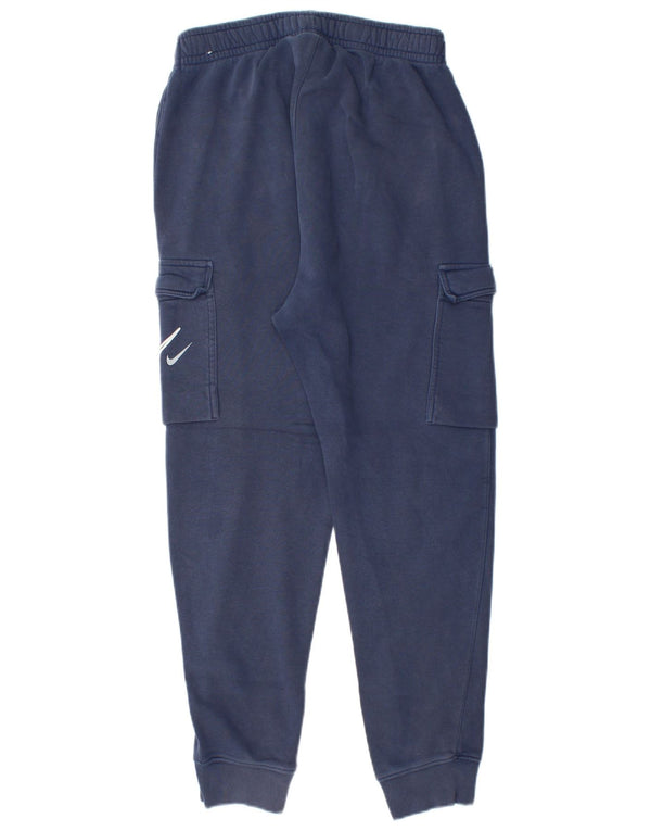 Pantaloni da tuta Nike da uomo con grafica cargo, pantaloni da jogging, piccoli, in cotone blu navy