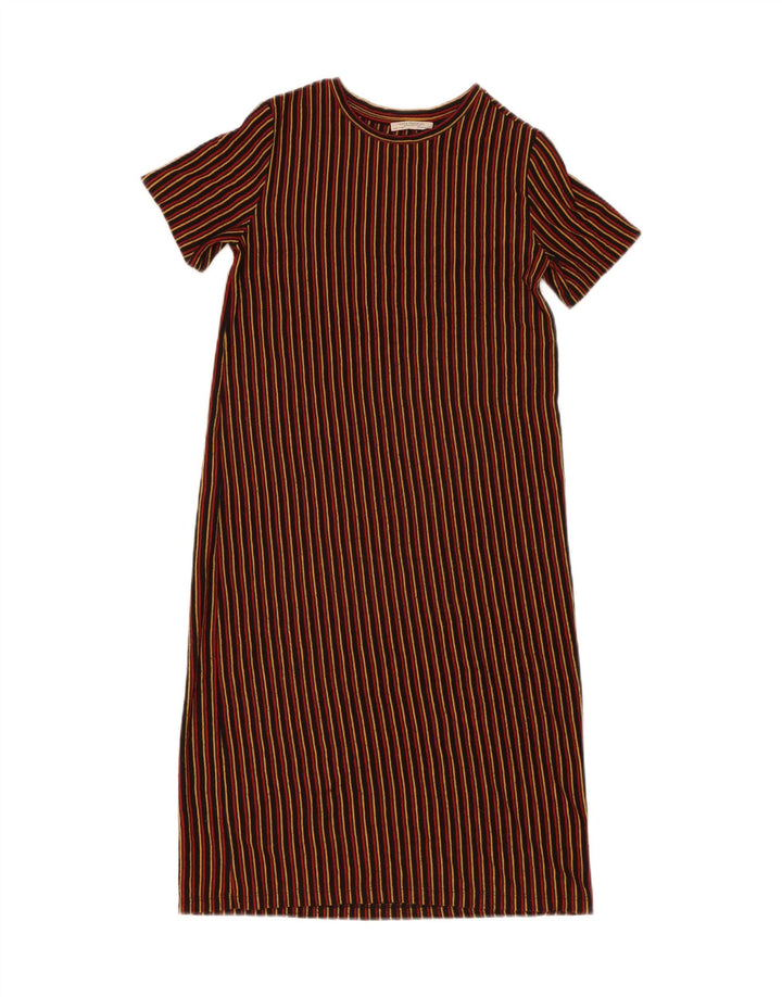 Abito a trapezio da donna Zara UK 10 piccolo a righe multicolore