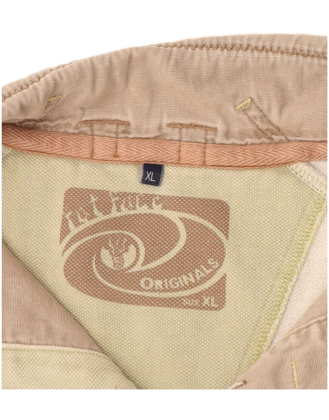 Felpa da uomo con collo con zip Fat Face, maglione XL, cotone beige