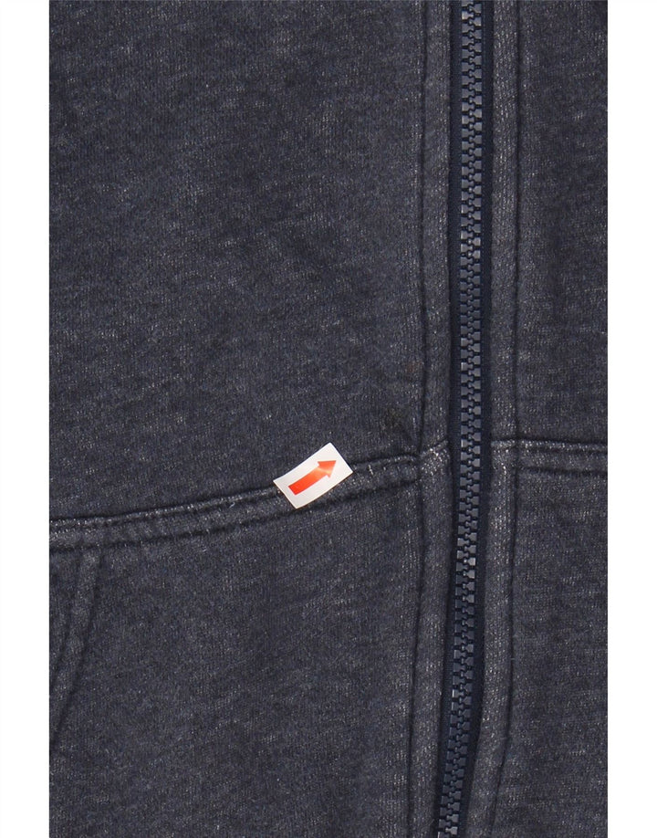 Maglione con cappuccio e zip da uomo NIKE in cotone blu navy medio