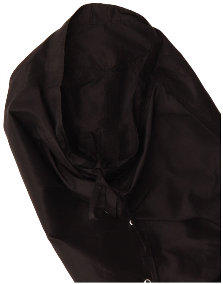 Gonna dritta a vita alta da donna vintage W28 nera media