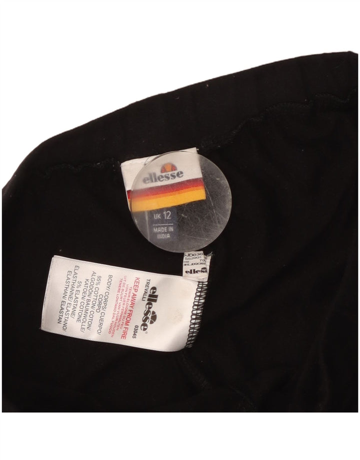Leggings grafici da donna Ellesse UK 12 cotone nero medio