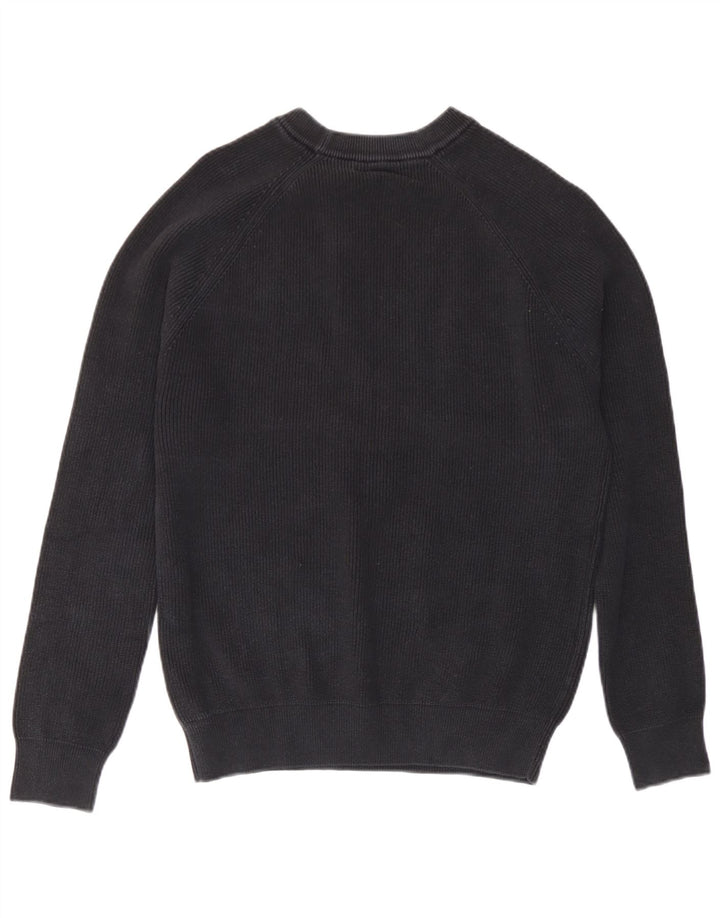 Maglione maglione girocollo da uomo Zara in cotone blu navy medio