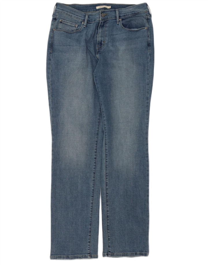 Jeans lunghi dritti da donna LEVI'S US 10 Large W30 L34 cotone blu