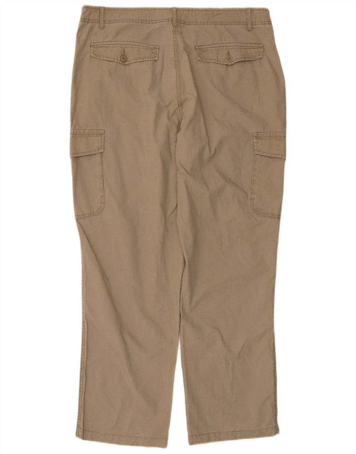 Pantaloni cargo dritti da uomo Marks & Spencer W38 L31 cotone beige