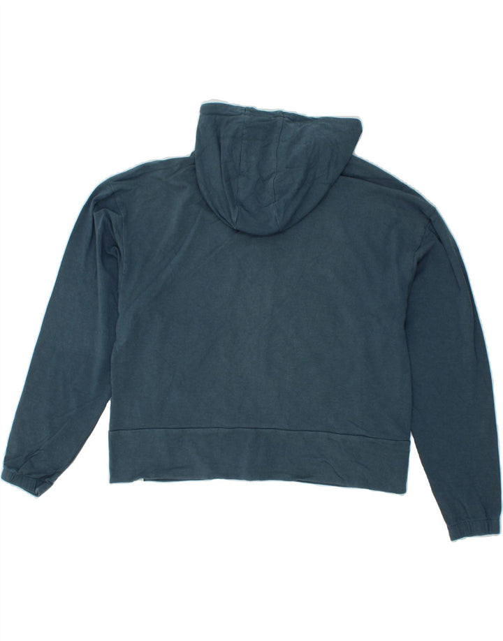 ELLESSE Womens Oversized Zip Hoodie Sweater UK 10 Small Blue Cotton Vintage Ellesse and Second-Hand Ellesse from Messina Hembry 