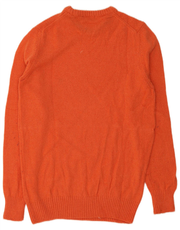 Maglione maglione girocollo da uomo Brooksfield in lana arancione medio