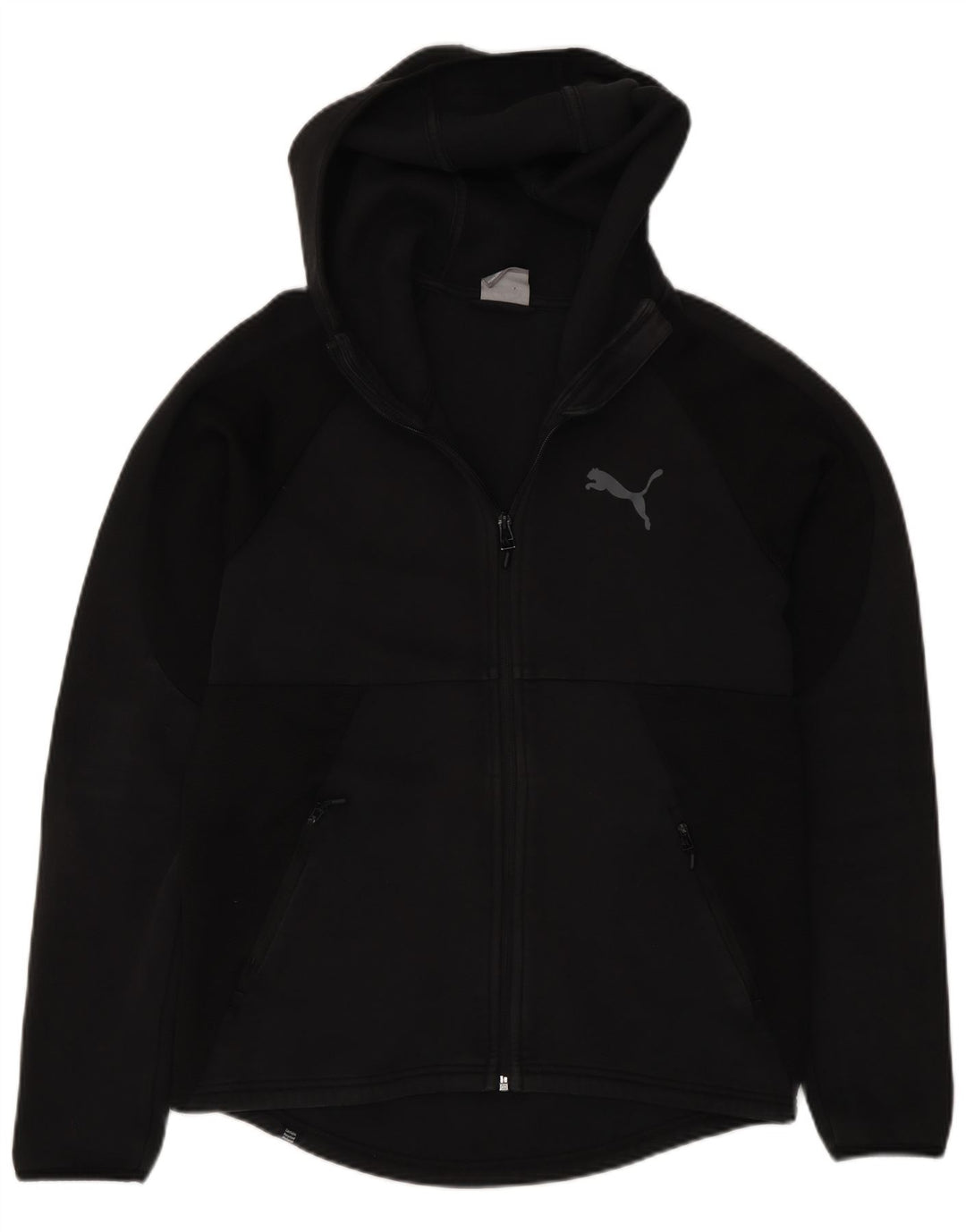 Maglione con cappuccio e zip vestibilità regolare da uomo Puma in cotone nero medio