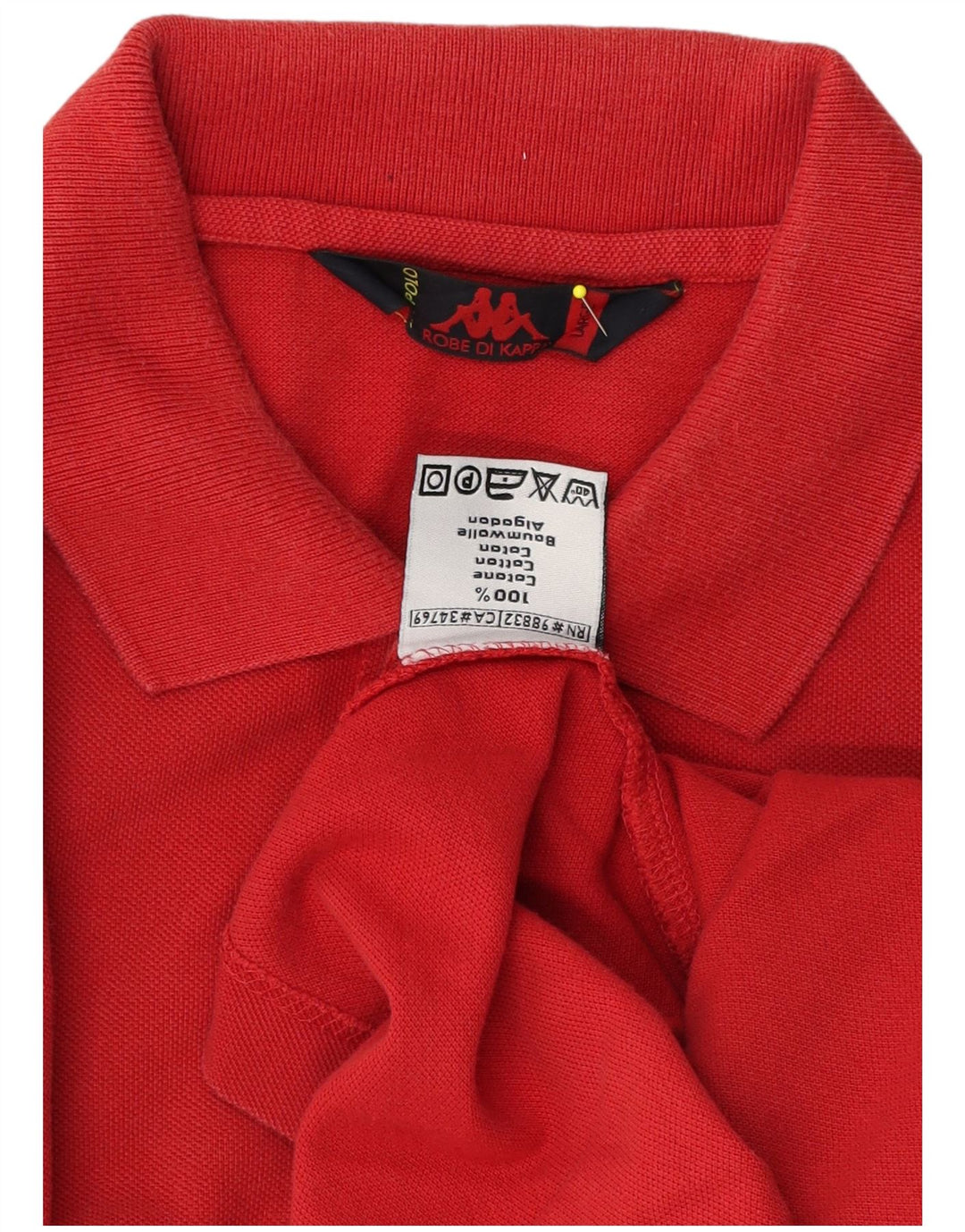 Polo Kappa Uomo Large Rossa In Cotone