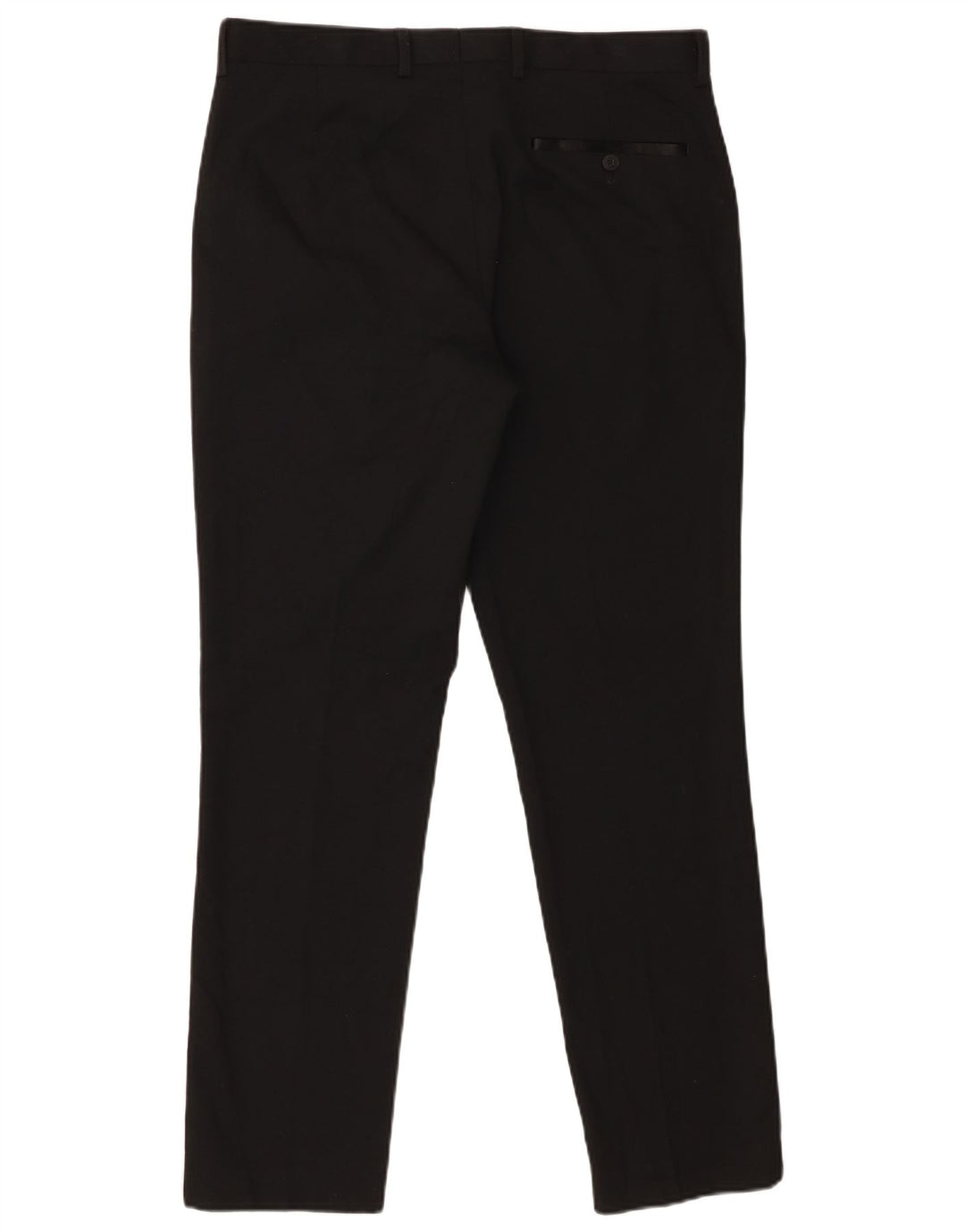 Pantaloni da abito slim da uomo Marks & Spencer W34 L31 poliestere nero