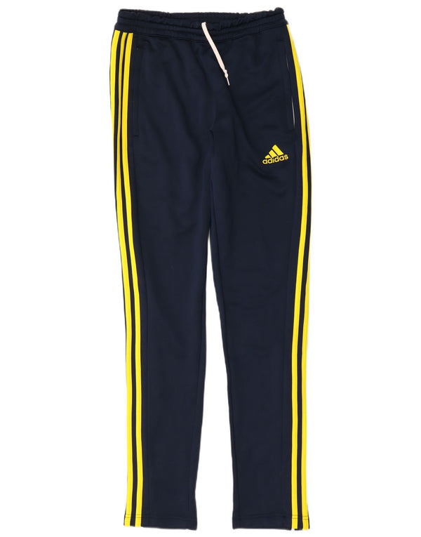 Pantaloni da tuta da uomo Adidas Small in poliestere blu navy