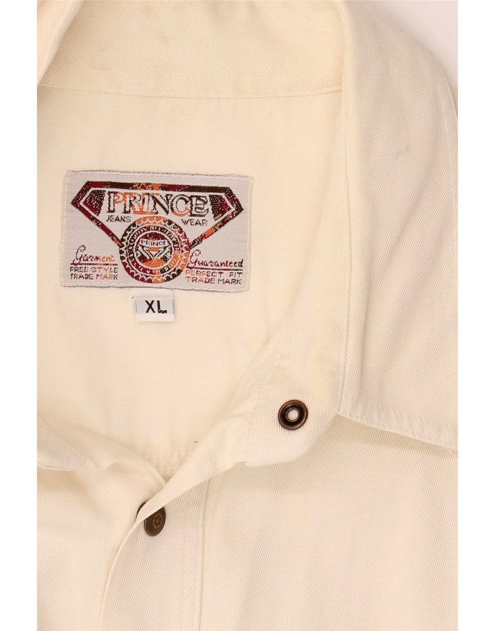Camicia in denim da uomo Prince XL Beige