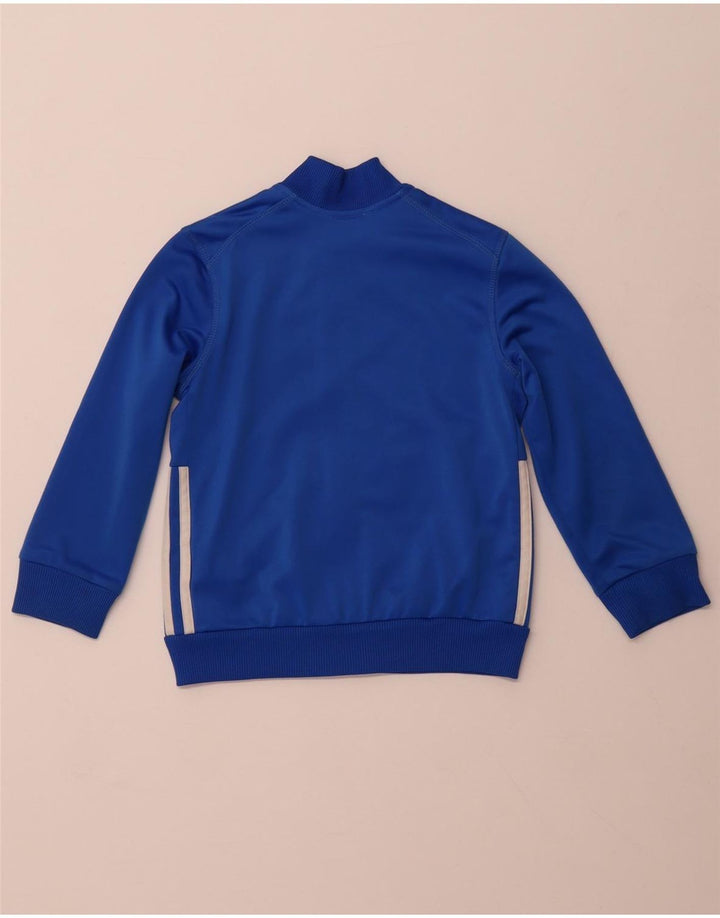 Giacca superiore della tuta da ragazzo ADIDAS 5-6 anni in poliestere blu