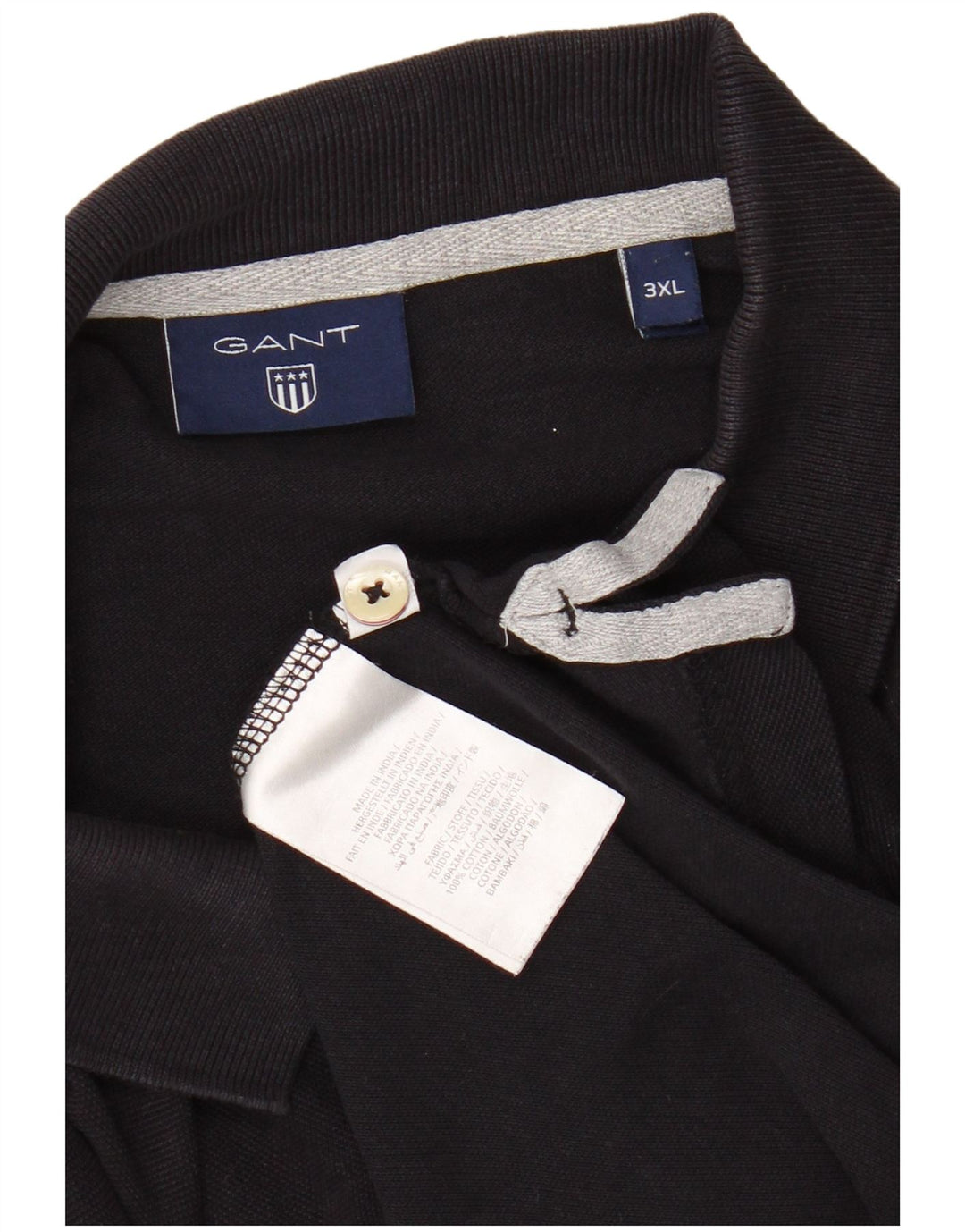 Polo da uomo GANT 3XL cotone nero