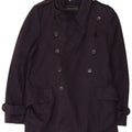 Trench da uomo French Connection UK 38 medio in lana vergine blu navy