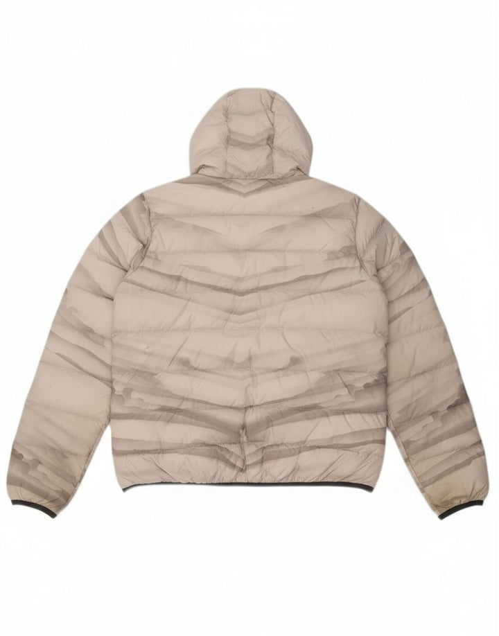 Giacca imbottita con cappuccio da donna Jack Wolfskin UK 18 XL Poliestere grigio tie-dye