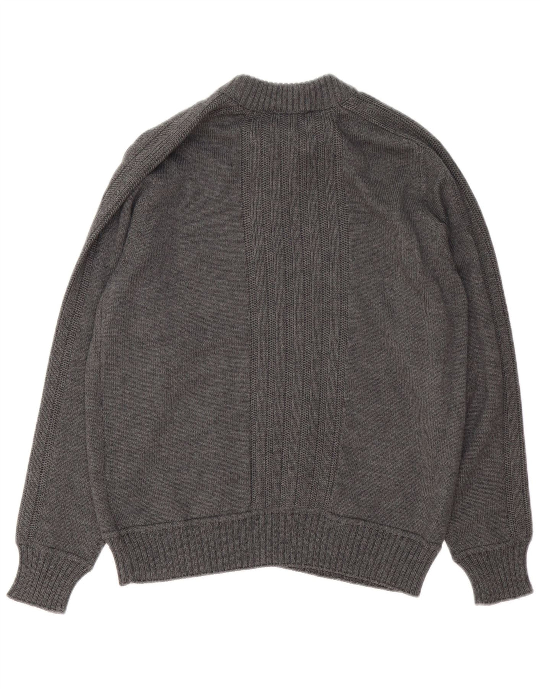 Maglione Uomo Trussardi Jeans Zip Collo Lana Grigio Medio