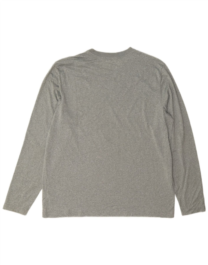 Maglia Nike Dri Fit da uomo a maniche lunghe XL in poliestere chiazzato grigio