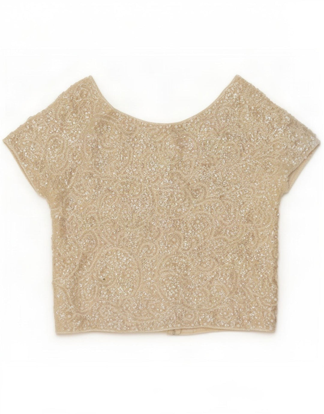 Camicetta da donna vintage Top UK 14 lana bianca media