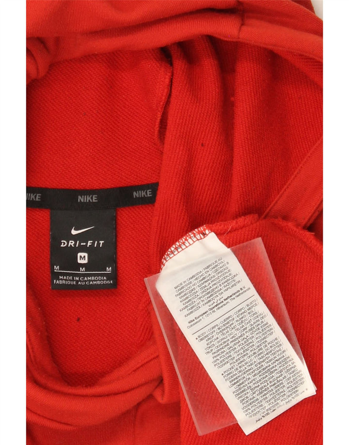 Felpa con cappuccio grafica Nike Dri Fit da uomo in poliestere arancione medio