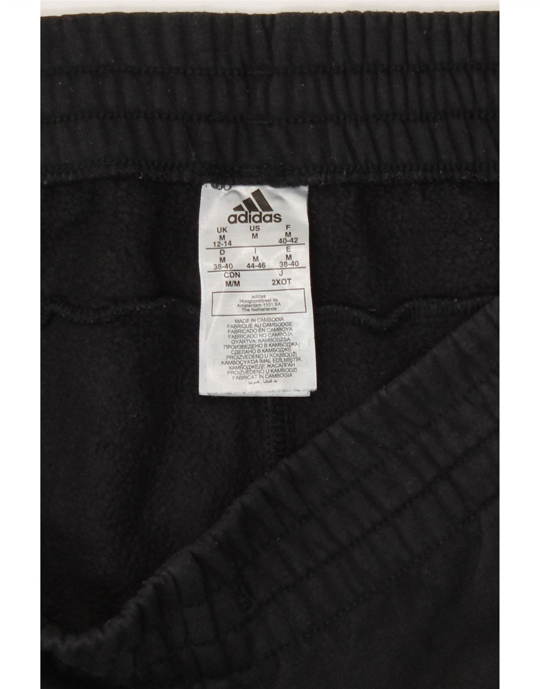 Pantaloni da tuta con grafica Adidas da donna Joggers UK 12/14 Medio Nero