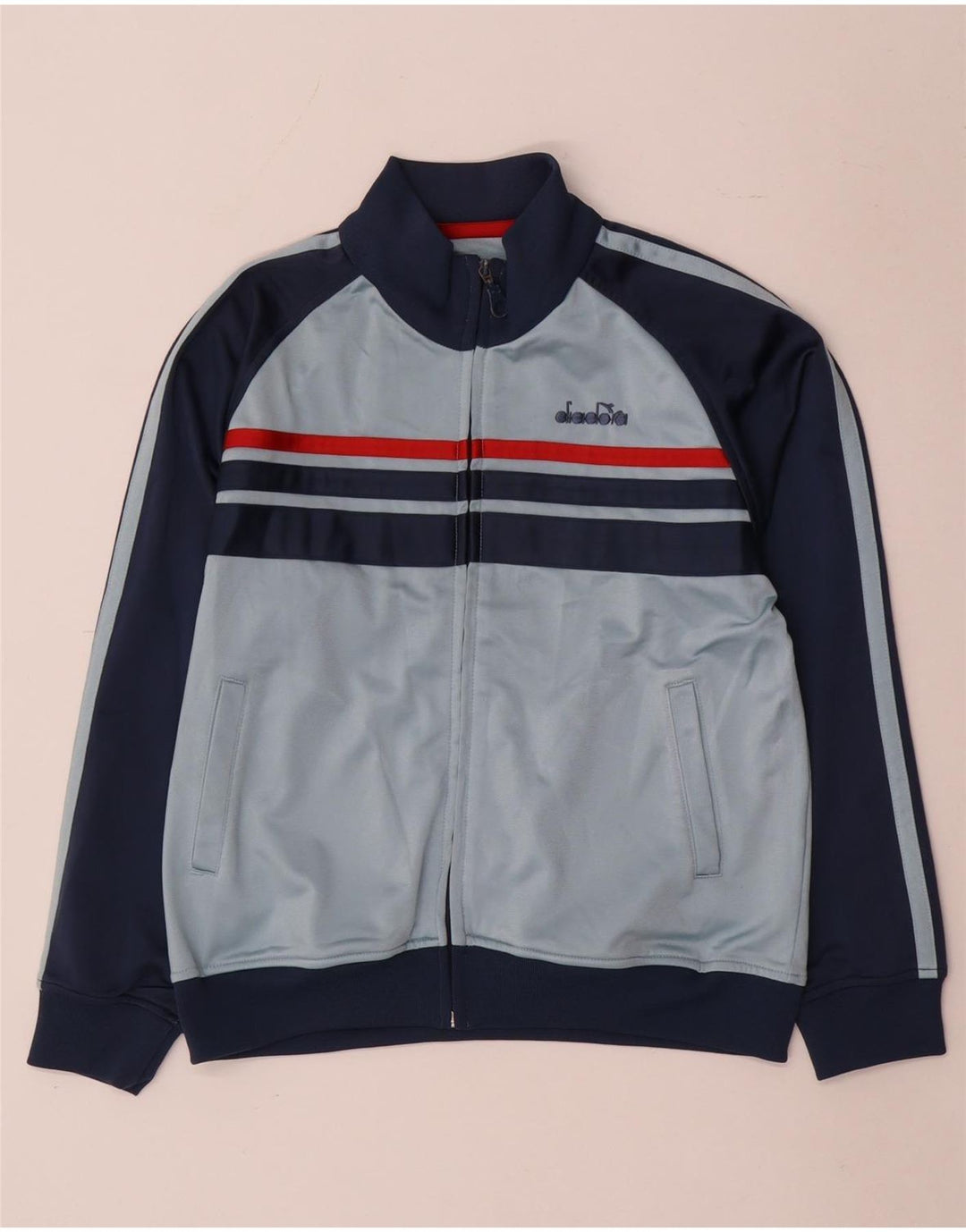 Giubbotto tuta da ragazzo Diadora 12-13 anni Blu Colourblock in poliestere