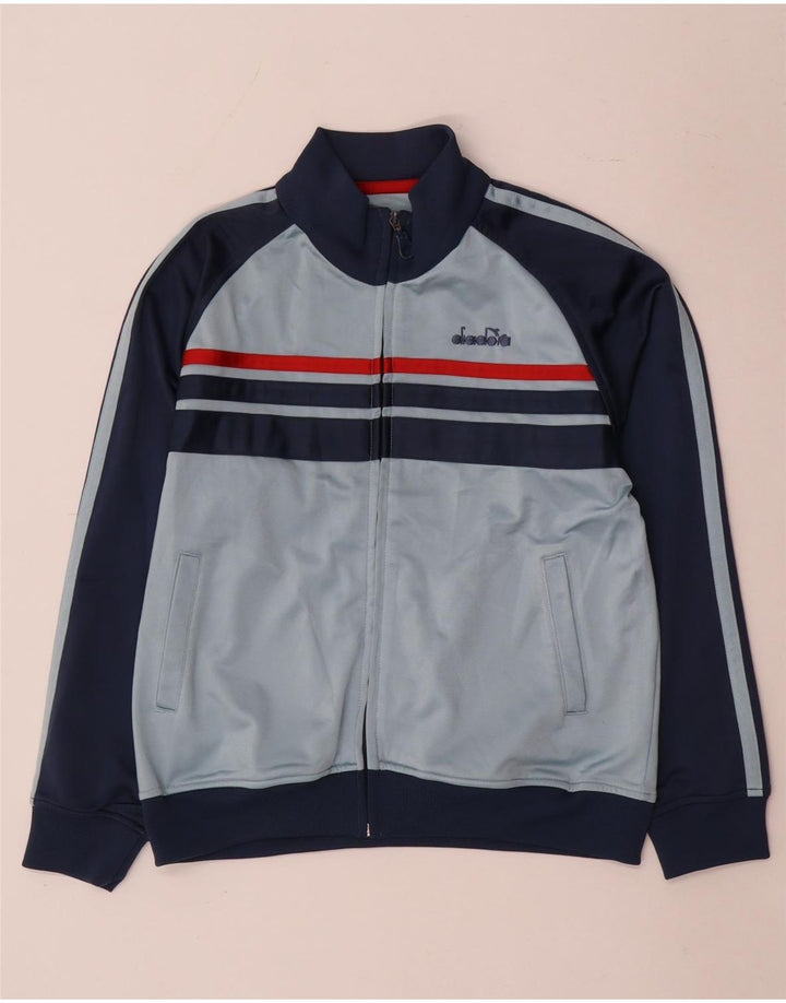 Giubbotto tuta da ragazzo Diadora 12-13 anni Blu Colourblock in poliestere