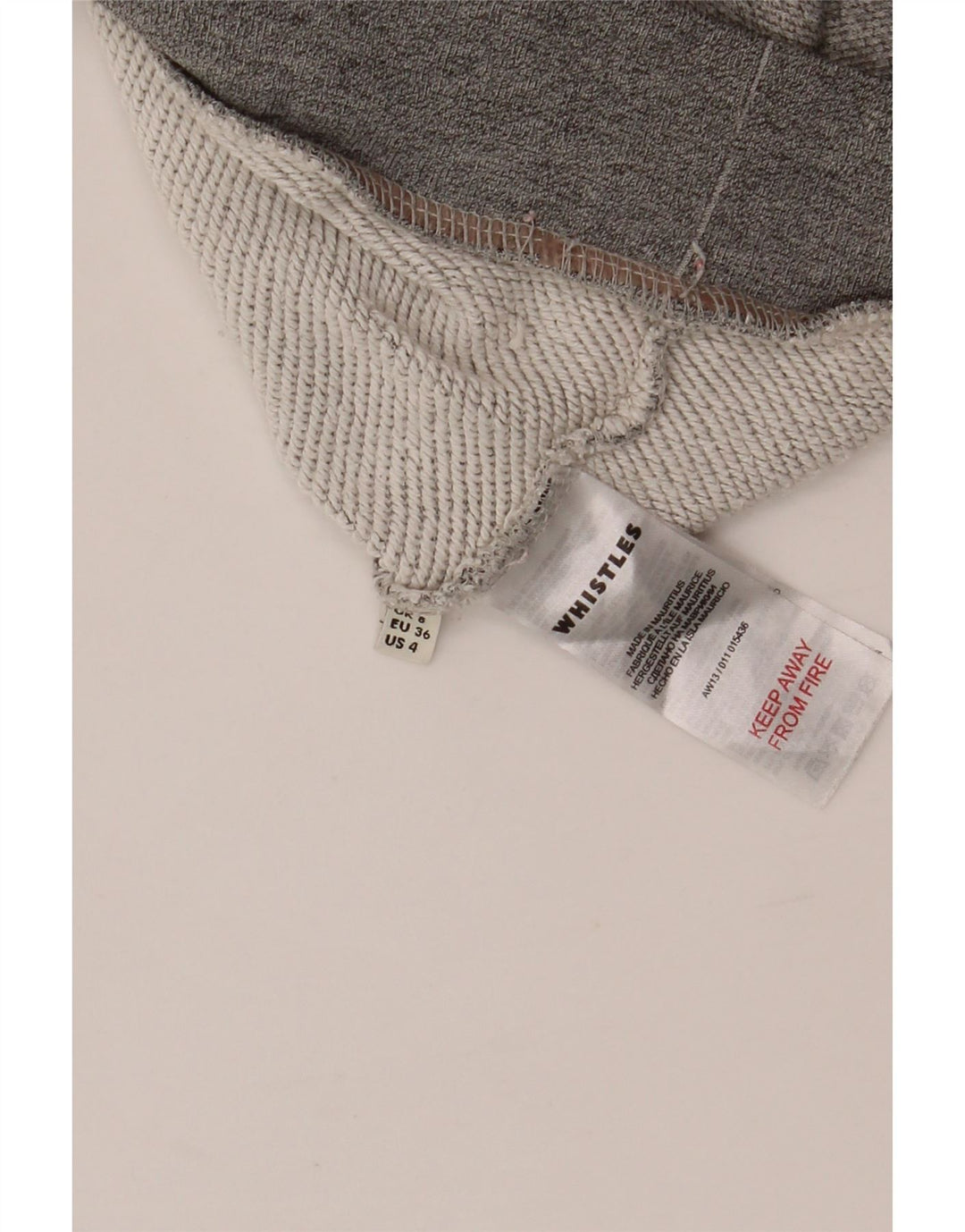 WHISTLES Felpa con grafica oversize da donna UK 8 Small Grigio