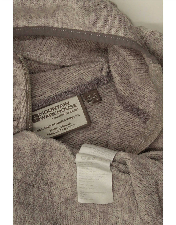 Felpa con cappuccio e zip da donna Mountain Warehouse UK 14 Large Grigio Poliestere
