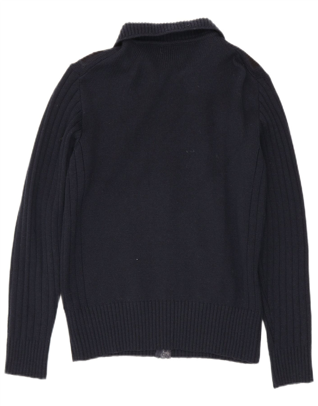 Maglione cardigan da uomo Ranger IT 50 Lana vergine color block blu navy medio
