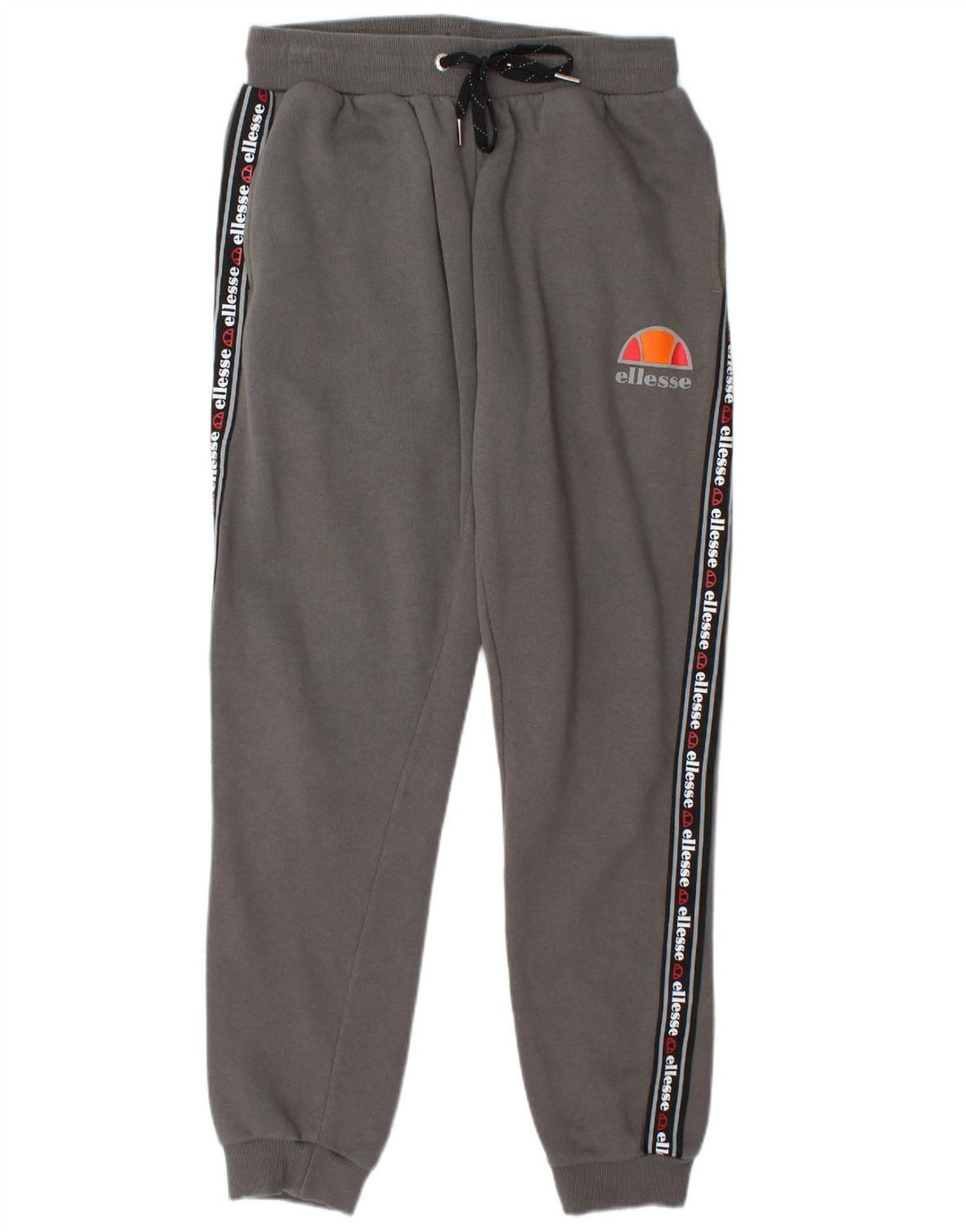 ELLESSE Mens Graphic Tracksuit Trousers Joggers Small  Grey Cotton