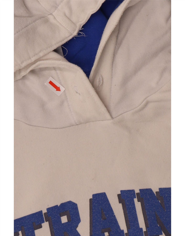 Felpa con cappuccio grafica da donna ADIDAS UK 12 cotone bianco medio