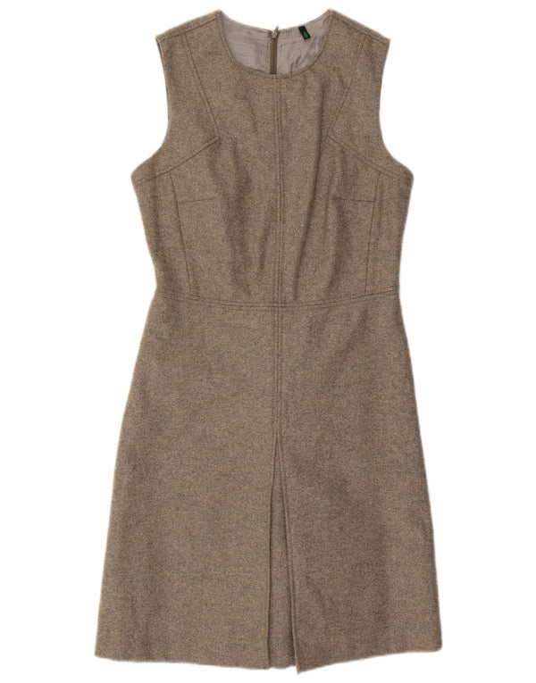Abito a trapezio senza maniche da donna Benetton UK 10 Small Grigio Lana