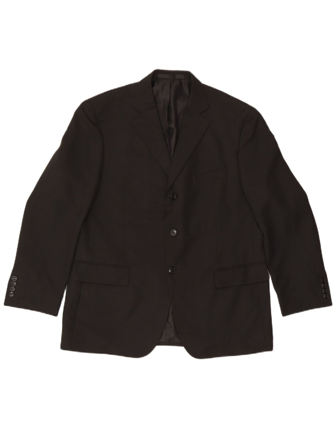 Giacca blazer a 3 bottoni da uomo Marks & Spencer UK 42 grande poliestere nero