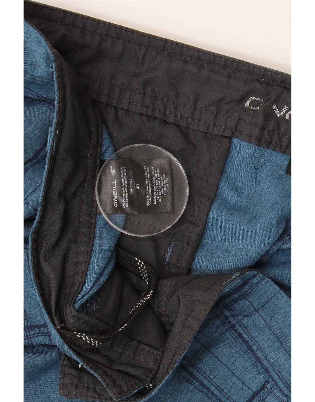 Pantaloncini chino da uomo O'Neill W40 XL poliestere a quadri blu
