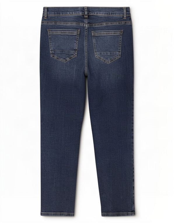 Jeans dritti tagliati da donna White Stuff UK 10 piccoli W28 L23 cotone blu