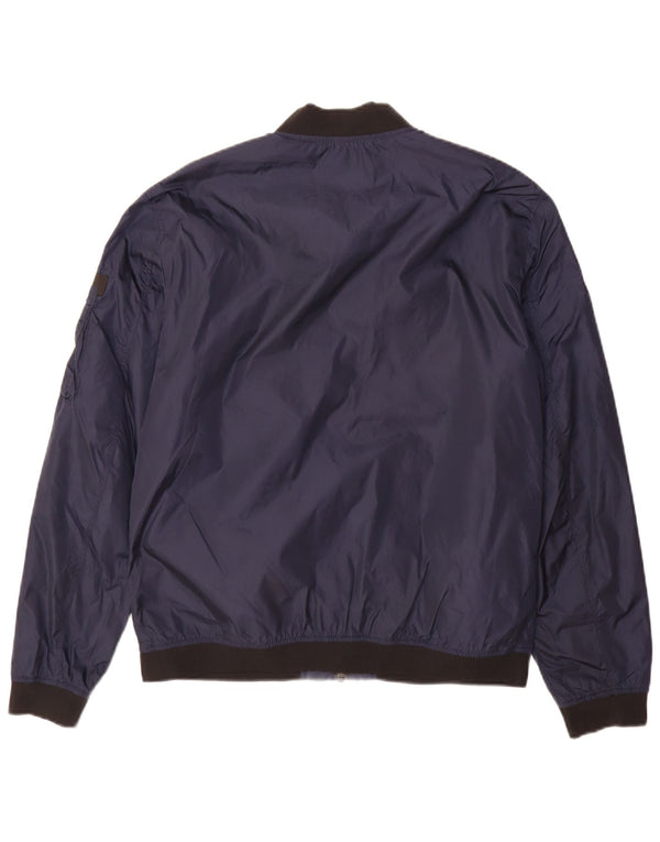 Giubbotto bomber da uomo Jack & Jones UK 40 Large in nylon blu navy