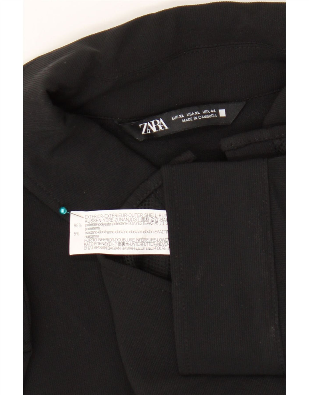 Camicia overshirt da uomo Zara XL poliestere nero