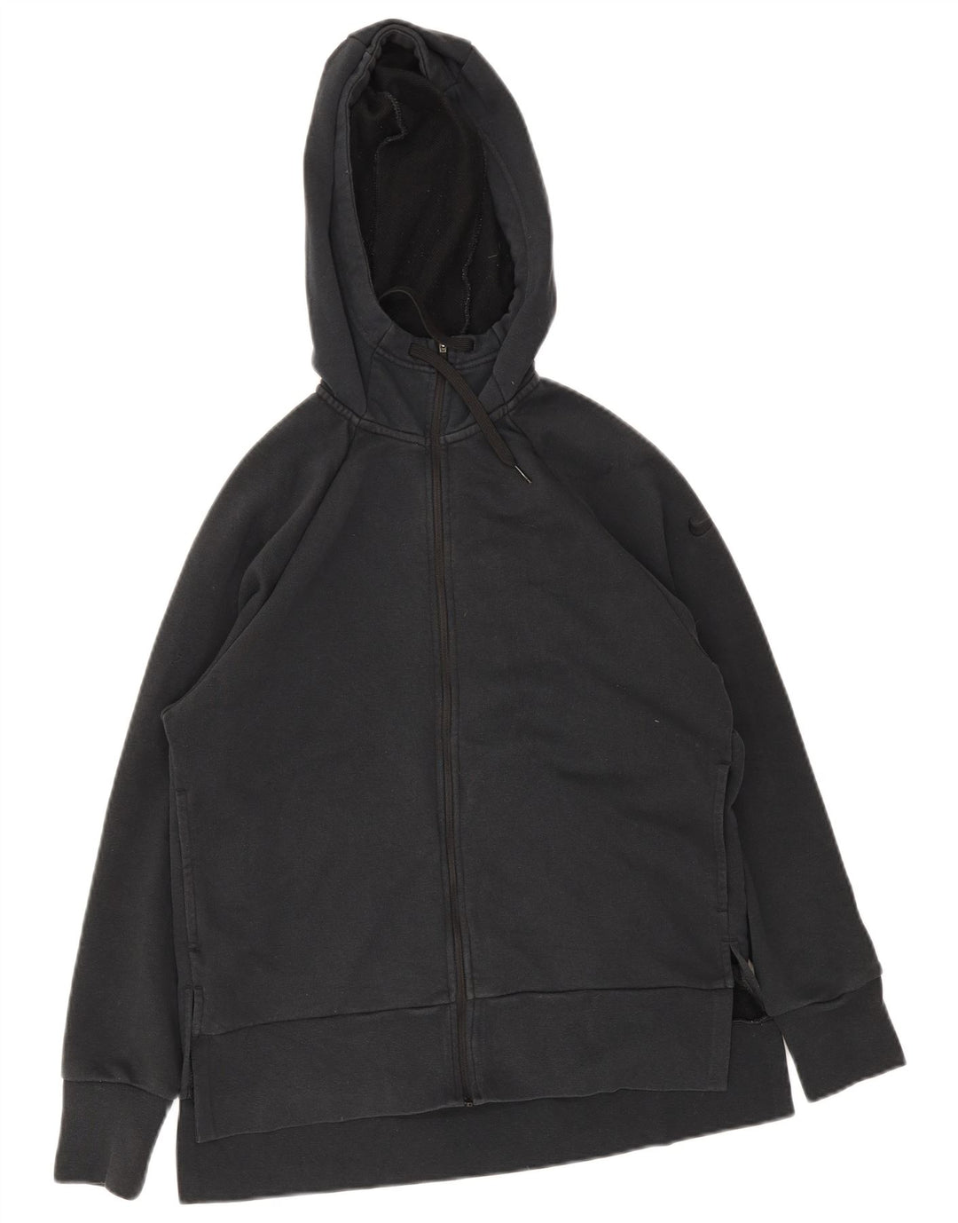 Felpa con cappuccio e zip Nike Dri Fit da uomo, piccola, in poliestere nero