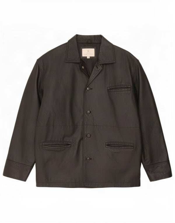 Modern Classics Giacca blazer da uomo a 4 bottoni vestibilità ampia IT 48/50 Medio Nero