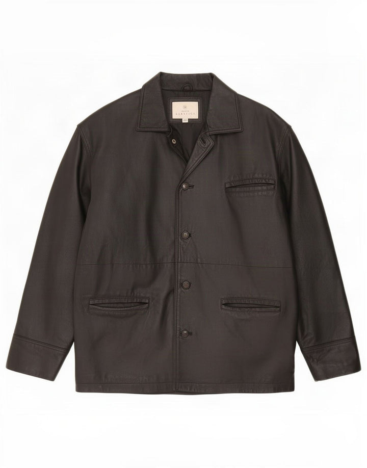 Modern Classics Giacca blazer da uomo a 4 bottoni vestibilità ampia IT 48/50 Medio Nero