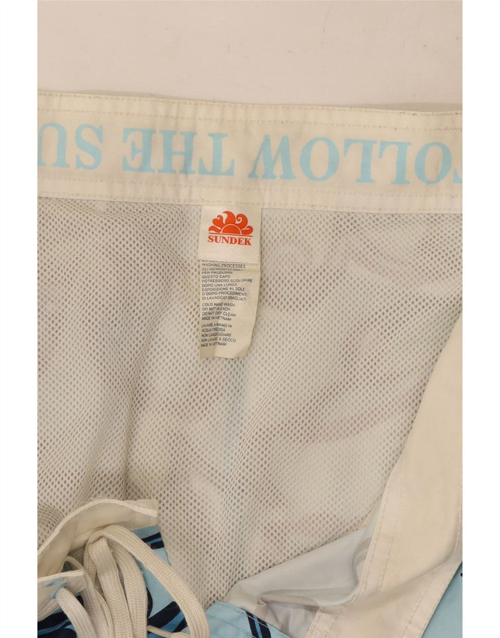 Pantaloncini da bagno da uomo Sundek Poliestere floreale blu medio