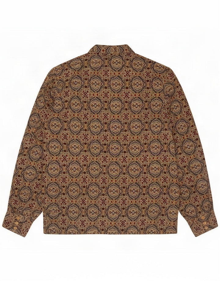 Camicetta vintage da donna con motivo astratto UK 16 grande multicolore